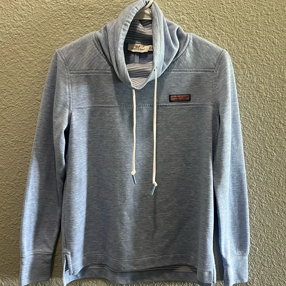 Vineyard Vines size XXS Blue funnel neck pullover - Picture 5 of 6